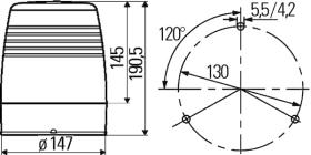 Hella 2RL008965011 - ROT.JUNIORPLUS 24V.AMBAR FIJ. F