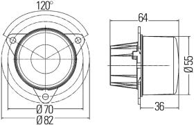 Hella 2NE011172481 - PIL. ANTINIEBLA 24V LED 55MM