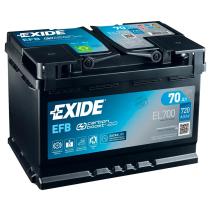 EXIDE EL700 - BATERIA 12V 70AH 720A +D 278X175X19